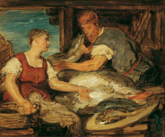 Die Fischverkäuferin by Hans Canon
