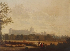 Distant View of Windsor Castle by attributed to Edmund Bristow