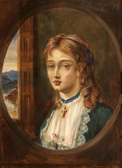 Edith Frances Rosamond Orpen (1859/60 - 1939), later Mrs Charles Frederick Carlos Clarke,aged 13 by Rebecca Dulcibella Orpen
