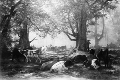 Environs of Fontainebleau: Woodland and Cattle