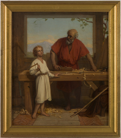 Esquisse pour l'église Saint-Paul-Saint-Louis : Saint Joseph et l'Enfant by Jules Richomme