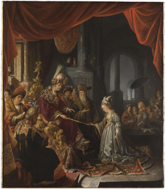 Esther before Ahasuerus by Jan Adriaensz van Staveren