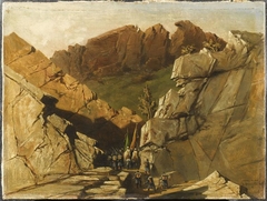 Expédition des Portes de fer, octobre 1839 ; le premier défilé by Adrien Dauzats