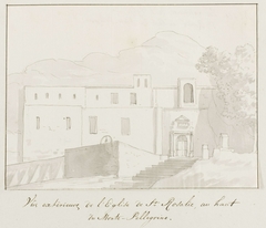 Exterieur van de Santa Rosalia kerk, gelegen hoog op Monte Pellegrino by Louis Ducros