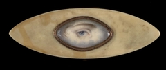 Eye Miniature on an Elliptical Ivory Box