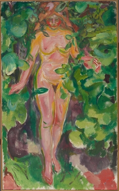 Female Nude in the Woods by Edvard Munch