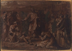 First study for "Christ Healing the Sick" by Washington Allston