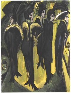 Five women on the street by Ernst Ludwig Kirchner
