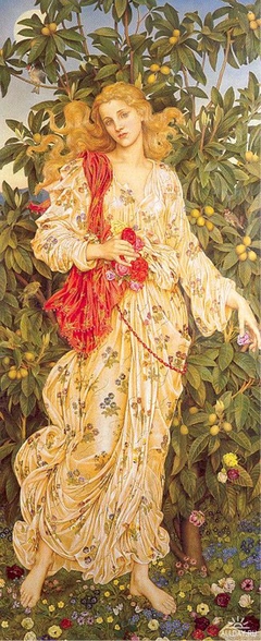 Flora - 1894 by Evelyn De Morgan