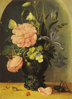Flowers in a Glass in a Niche by Roelant Savery