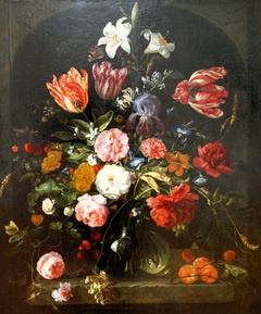 Flowers in a Vase in a Niche by Jan Davidsz. de Heem
