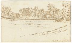 Gezicht op Duffel by Constantijn Huygens II