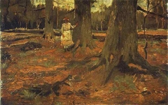 Girl in White in the Woods by Vincent van Gogh