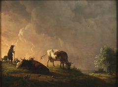 Grazing; Shepherd and Flock by Balthasar Paul Ommeganck
