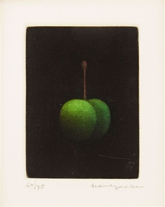 Green Cherry Mezzotint by Yozo Hamaguchi