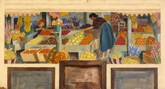 Harvest of the Rio Grande Valley (mural study, Edinburgh, Texas Post Office) by Ward Lockwood