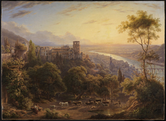 Heidelberg bei Sonnenuntergang by Karl Ludwig Frommel