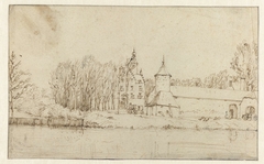 Huis te Zuilichem, gezien van de overzijde van de Waal by Constantijn Huygens II