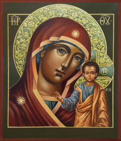 Icon of Our Lady of Kazan by Pavel Korzukhin