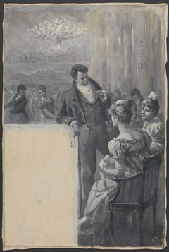 Illustrasjon til diktet "Drømmesyn" i Henrik Wergeland, Den engelske lods by Wilhelm Peters