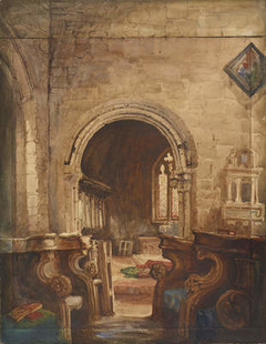 Interior Of Tettenhall Church by Samuel Rostill Lines