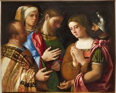 Jesus and the woman taken in adultery by an anonymous Venetian painter