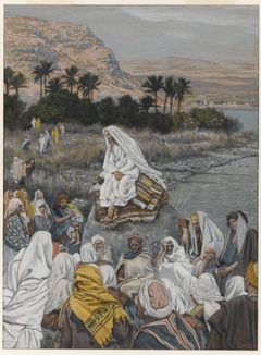 Jesus Sits by the Seashore and Preaches by James Tissot