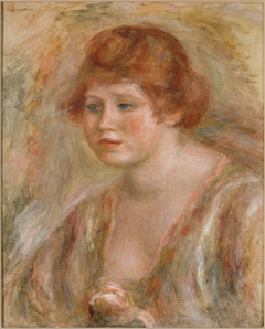 Jeune femme à la rose by Auguste Renoir