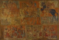 Knights and martyrs by Painting from the church of Abbas Antonios