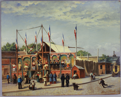 La Baraque du lutteur Dubois, boulevard de la Villette by C Bussilliet