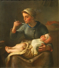 La bouillie by Jean-François Millet