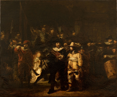 La Ronde de nuit d'après Rembrandt by Félix Ziem