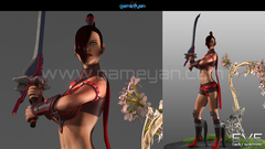 Lady Warrior Game Character Modeling