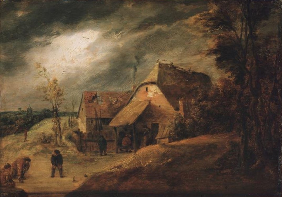 Landscape with Bowlers