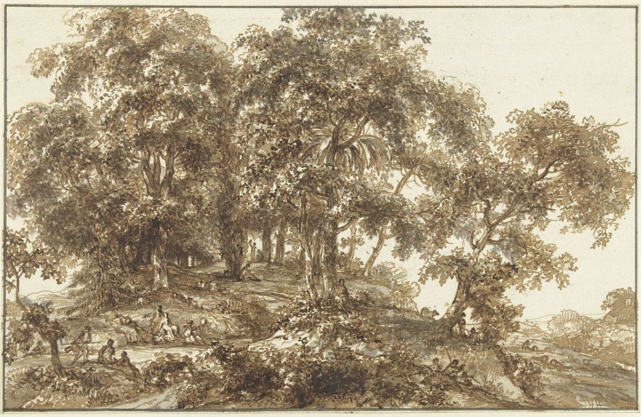 Landschap met bomengroep
