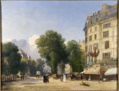 Le boulevard des Capucines, au débouché de la rue de la Paix by Caleb Robert Stanley