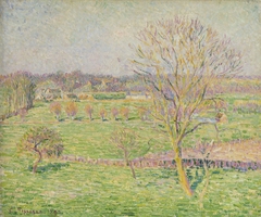 Le pré et le grand noyer, printemps, Eragny by Camille Pissarro
