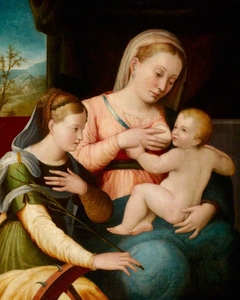 Madonna and Child with Saint Catherine of Alexandria by Anonymous