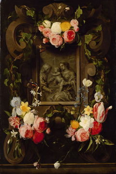 Madonna and Child with St Anna in a Flower Garland