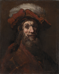 Man in plumed beret by Rembrandt