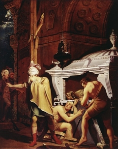 Miravan Breaking Open the Tomb of his Ancestors by Joseph Wright of Derby