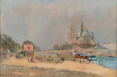 Notre-Dame de Paris, vue du quai de la Tournelle