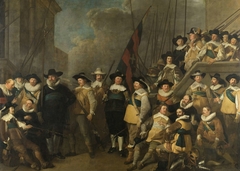 Officers and other Marksmen of the V District in Amsterdam Led by Captain Cornelis de Graeff and Lieutenant Hendrick Lauwrensz (Arquebusiers' Civic Guard Company) by Jacob Adriaensz Backer