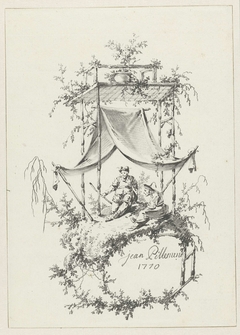Ornamentale compositie in chinoiserie-stijl by Jean-Baptiste Pillement