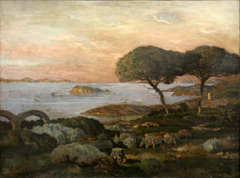 Paysage de Provence, Bormes-les-Mimosas by Émile-René Ménard