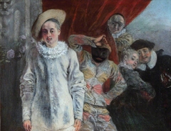 Pierrot, Harlequin and Scapin by Jean-Antoine Watteau