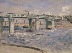 Pont de chemin de fer à Argenteuil by Auguste Renoir