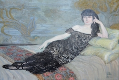 Portrait de la comtesse Anna de Noailles by Clémentine Hélène Dufau