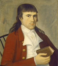 Portrait of a Man in Red by The Sherman Limner