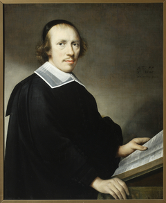 Portrait of a man with a book by Anthonie Palamedes